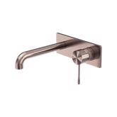 Opal Wall Basin Mixer Brushed Bronze